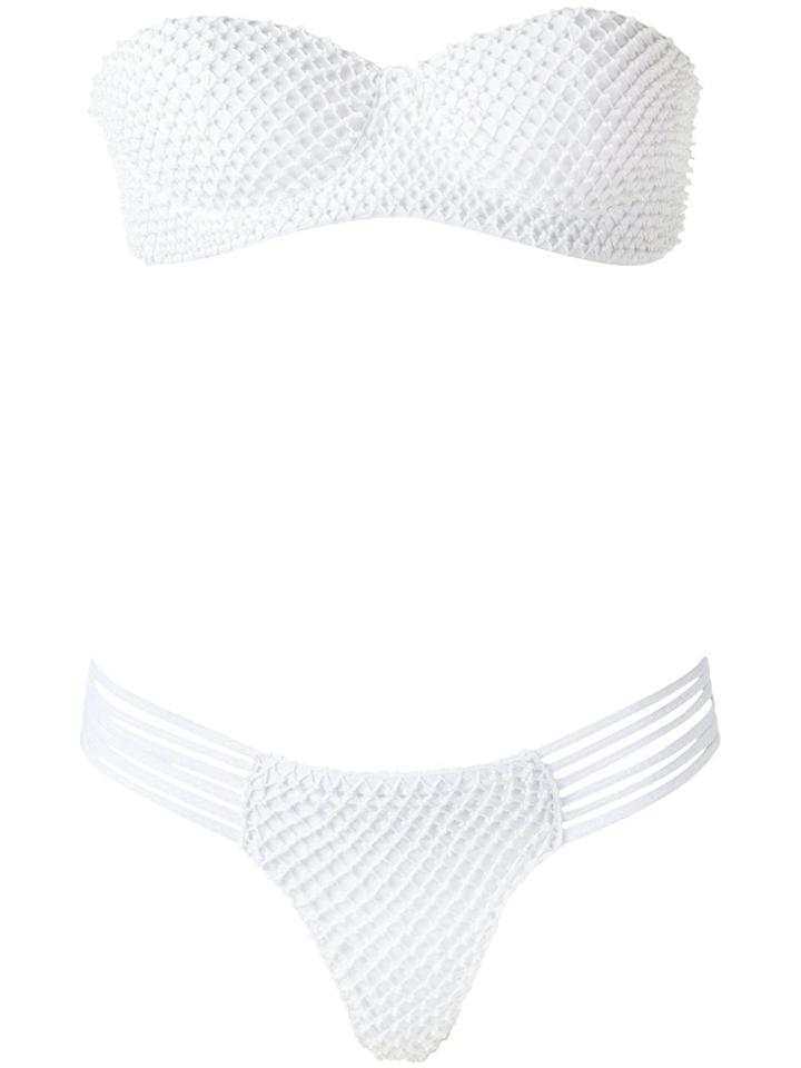 Amir Slama Strapless Bikini Set - White