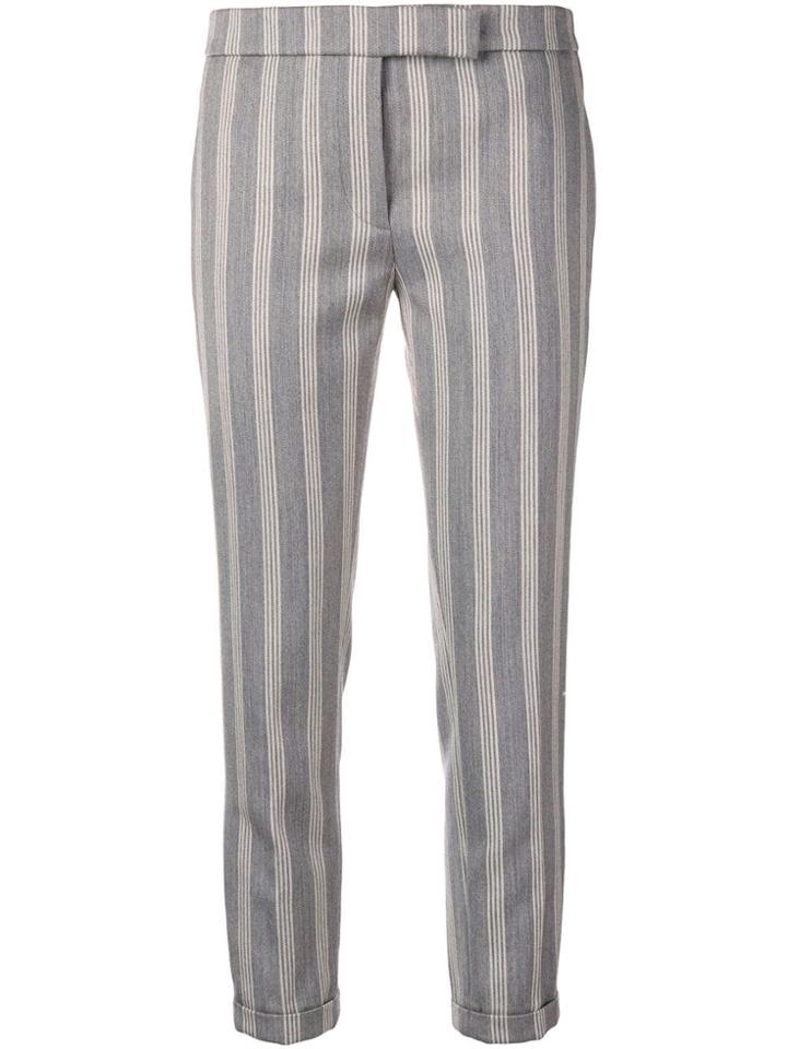 Thom Browne Repp Stripe Skinny-fit Trouser - Grey