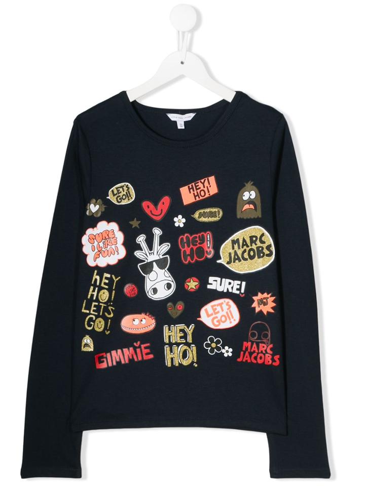 Little Marc Jacobs Graphic Print Sweatshirt - Blue