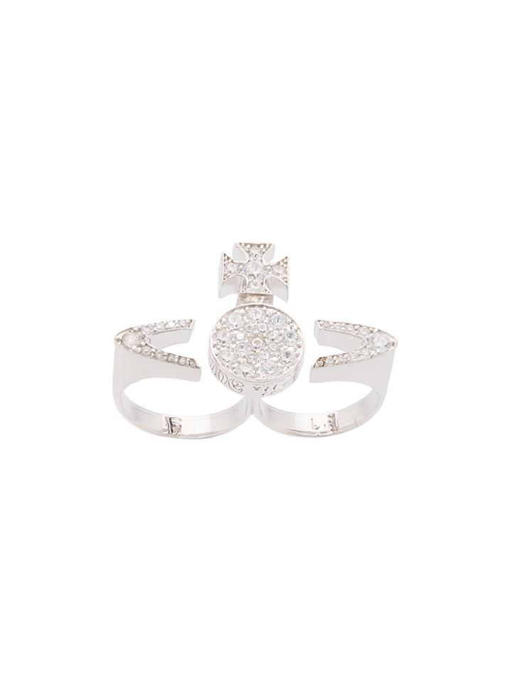 Vivienne Westwood Anatoly Double Ring - Metallic