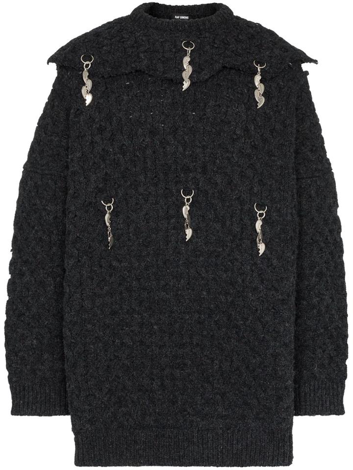 Raf Simons Blue Monday Embellished Jumper - Grey