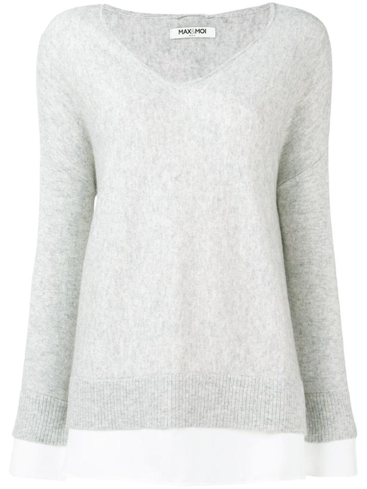 Max & Moi V-neck Pullover - Grey