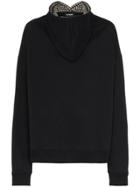 Raf Simons Oversized Front Hooded Cotton Jumper - Black