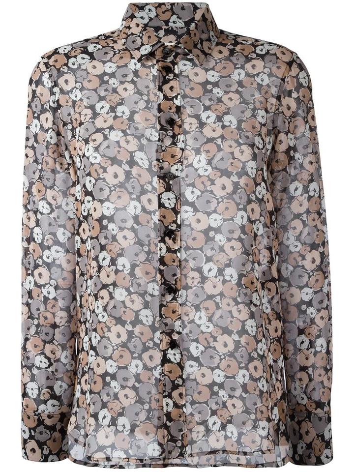 Saint Laurent Anemone Print Shirt, Women's, Size: 44, Silk