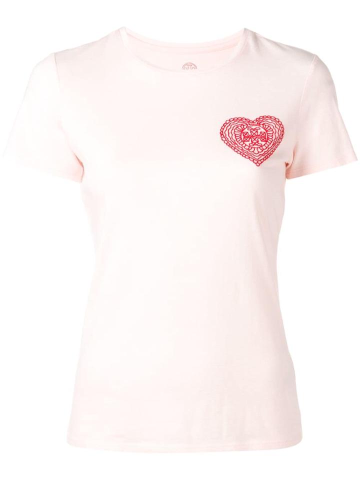 Tory Burch Embroidered Heart T-shirt - Pink