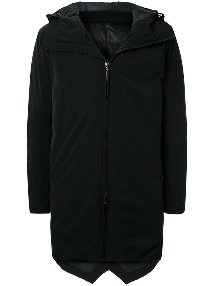 Attachment Zipped Fitted Coat - Black