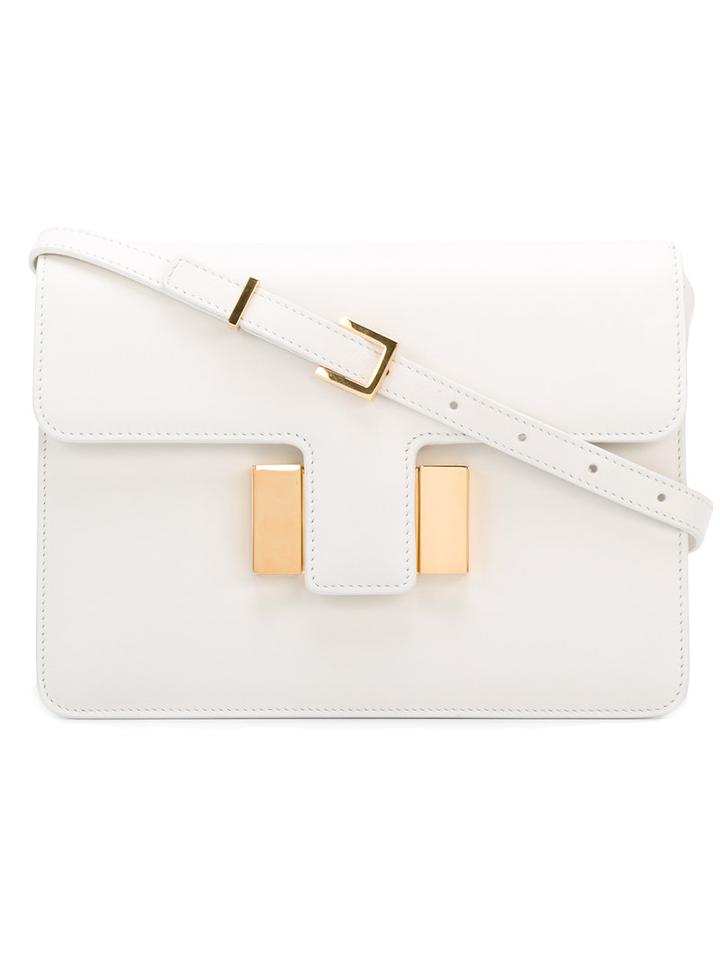 Tom Ford - Fold-over Closure Shoulder Bag - Women - Bos Taurus - One Size, White, Bos Taurus