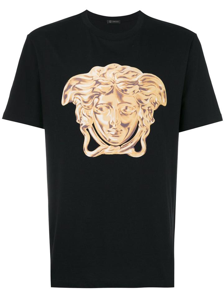Versace - Medusa Print T-shirt - Men - Cotton - Xl, Black, Cotton