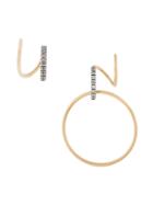Maria Black 14kt Gold Darcy & Bela Blanc Diamond Set Of Earrings -