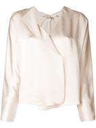 Vince Wrap Boxy Blouse - Pink & Purple