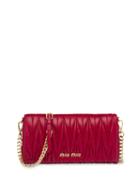 Miu Miu Matelassé Nappa Leather Mini-bag - Red