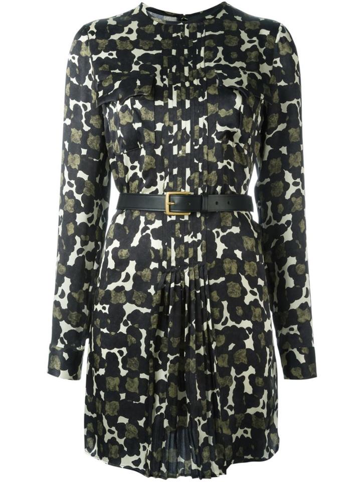 Dsquared2 Camouflage Print Dress, Women's, Size: 42, Green, Silk/leather