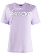 Versace Logo Print T-shirt - Purple