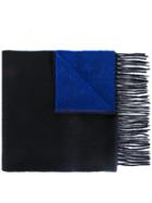Ps By Paul Smith Bicolour Scarf, Men's, Blue, Lambs Wool
