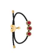Alexander Mcqueen Embellished Braid Bracelet - Black