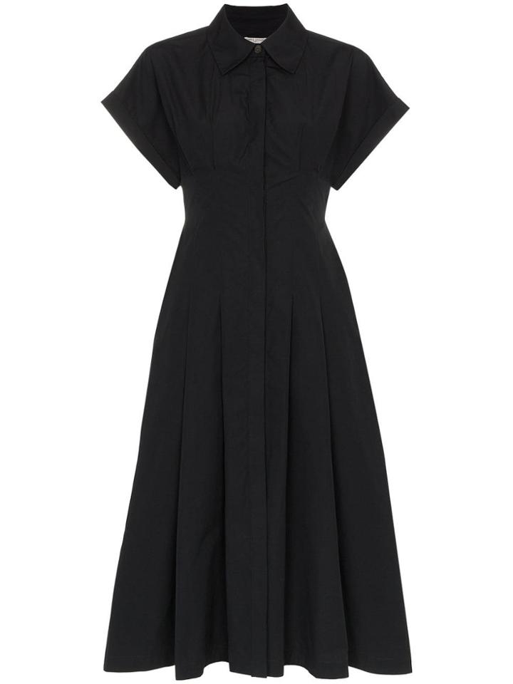 Three Graces Alette Shirt Midi Dress - Black