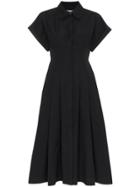 Three Graces Alette Shirt Midi Dress - Black