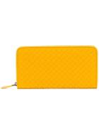 Bottega Veneta Woven Long Wallet - Yellow & Orange