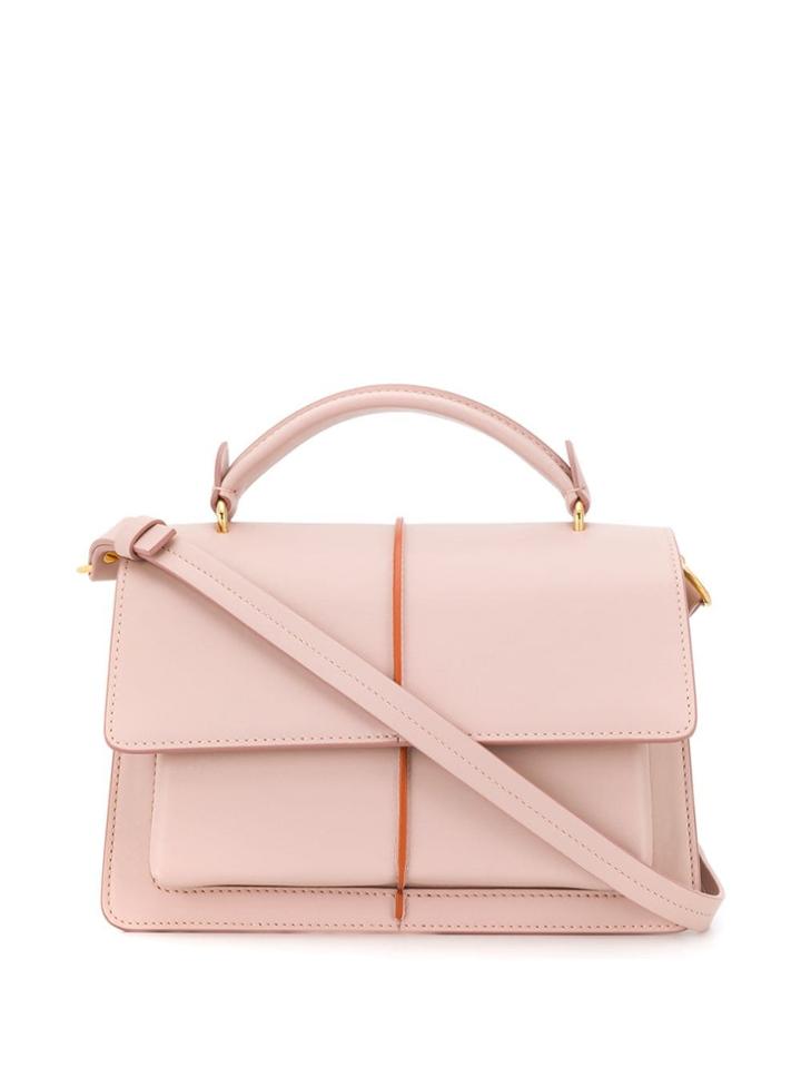 Marni Middle Contrast Stripe Tote - Pink