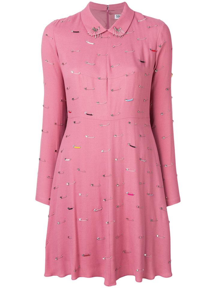 Sonia By Sonia Rykiel Safety Pin Detail Dress - Pink & Purple