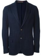 Eleventy Two Button Blazer, Men's, Size: 54, Blue, Cotton