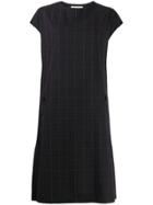 Zucca Checked Shift Dress - Blue