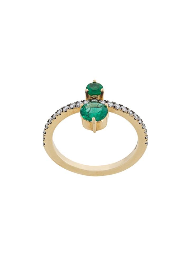 Jemma Wynne Pave Band Ring - Green