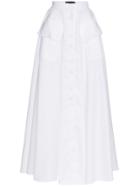 Michael Lo Sordo Full Circle Maxi Cotton Skirt - White