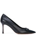 The Row Pointed Bow Pumps - Blue