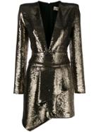 Alexandre Vauthier Sequin Fitted Mini Dress - Gold