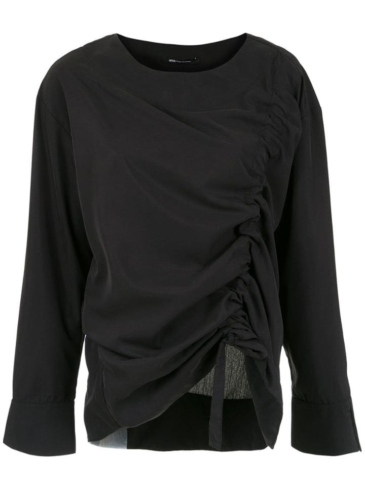 Uma Raquel Davidowicz Draped Chef Blouse - Black