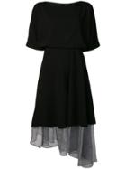 Chalayan Sheer Panel Dress - Black