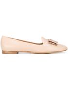 Salvatore Ferragamo Fringed Slippers - Nude & Neutrals