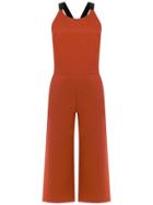 Andrea Marques Cropped Jumpsuit - Brown