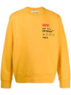 Off-white Embroidered Logo Jumper - Yellow