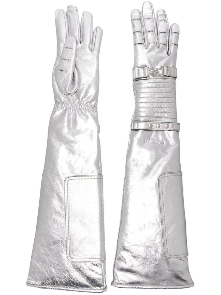 Calvin Klein 205w39nyc Quilted Gloves - Metallic