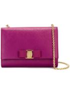 Salvatore Ferragamo Small 'vara' Flap Bag, Women's, Pink/purple