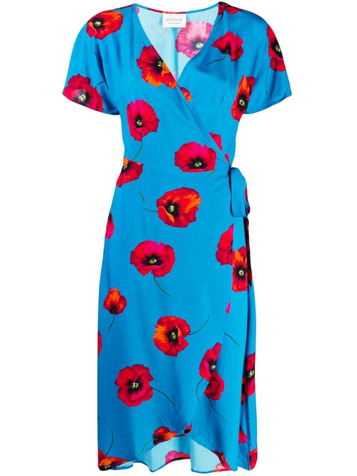 Cecilie Copenhagen 'carine' Wrap Dress - Blue