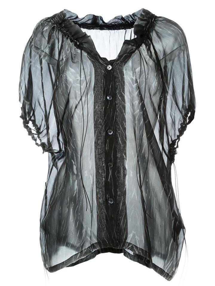 Ann Demeulemeester Printed Sheer Shirt