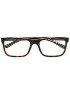 Bulgari Square Frame Glasses, Brown, Acetate