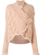 Forte Forte Cable Knit Cardigan, Women's, Size: 0, Pink/purple, Polyamide/cashmere/alpaca/virgin Wool