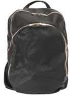 Guidi Double Zipped Backpack - Black