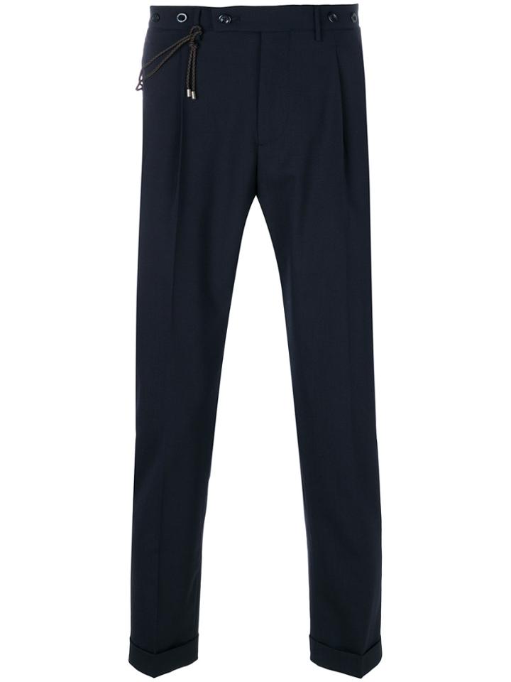 Berwich Rope Clip Detail Trousers - Blue
