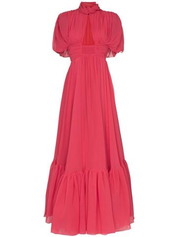 Giambattista Valli Keyhole Detail Twisted Neck Gown - Pink