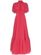 Giambattista Valli Keyhole Detail Twisted Neck Gown - Pink