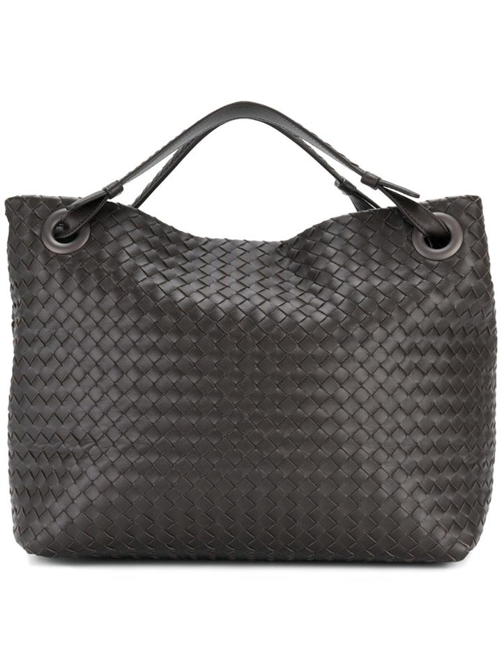 Bottega Veneta Garda Intrecciato Bag - Brown