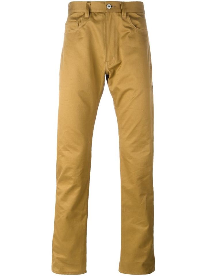 Junya Watanabe Comme Des Garçons Man Straight Fit Trousers, Men's, Size: Xl, Nude/neutrals, Cotton