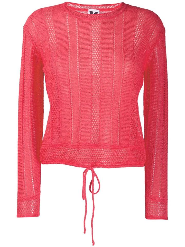 M Missoni Open Knit Jumper - Pink