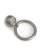 Burberry Crystal Charm Palladium-plated Ring - Metallic