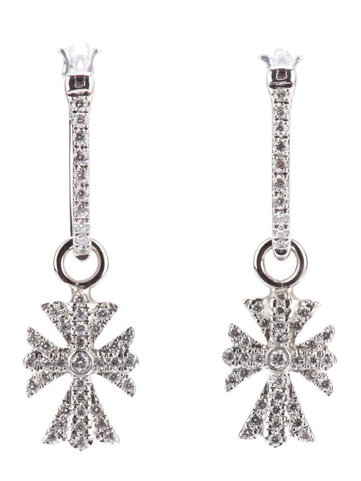Elise Dray Diamond Cross Earrings